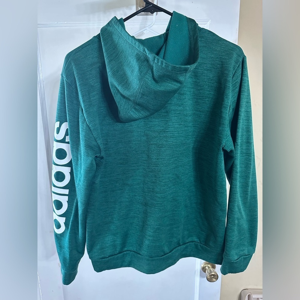 Kids Adidas Green Hoodie Sweater - Picture 6 of 6
